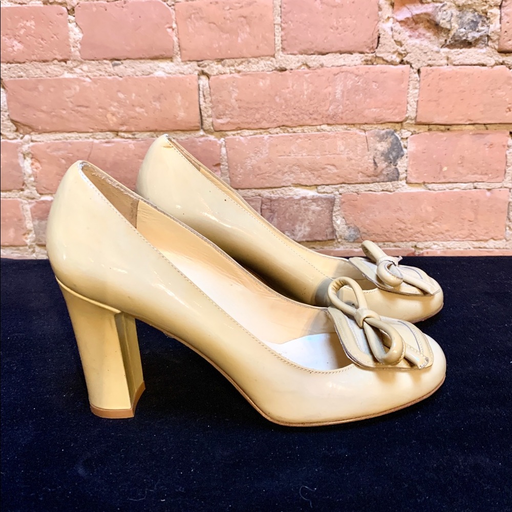 LAST CALL! KATE SPADE VINTAGE Yellow Chunky Heels